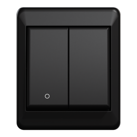 ELKO 2+1 pol bryter påvegg RS16 sort