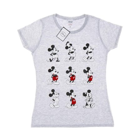 Disney Dam/Kvinnor Mickey Mouse Evolution Bomull T-shirt M He