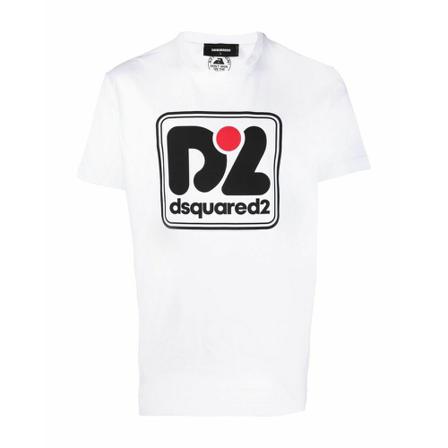 Dsquared2, T-Shirt Wit, Heren, Maat:L,Katoen