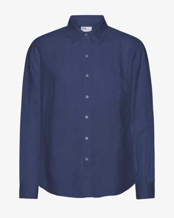 Linen Shirt - Petrol Blue M