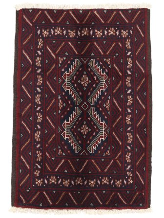 Tapis Persan Baloutche 62X89 Noir/Rouge Foncé (Laine, Perse/Iran)