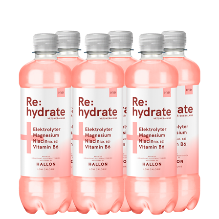 6 x Re:Hydrate 500 ml Hallon