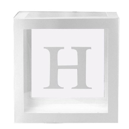 1 stk gjennomsiktig firkantet pappeske ballongboks for dusj dåp bursdagsfestdekor H