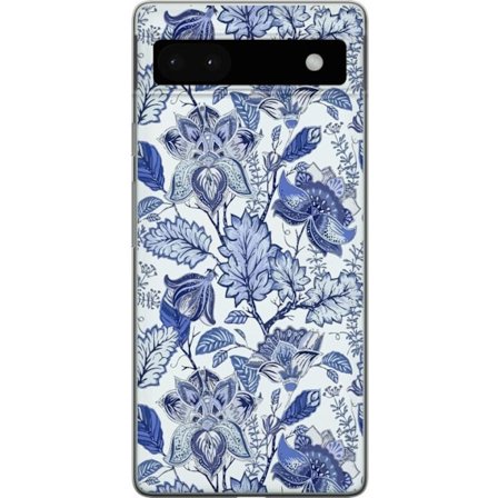 Yhteensopiva Puhelinkuori Google Google Pixel 6a Kukat Sininen...