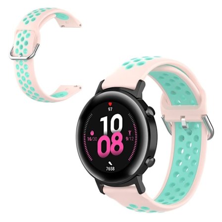 Huawei Watch GT 2e / GT 2 46mm dual color silicone watch band - Pink / Cyan