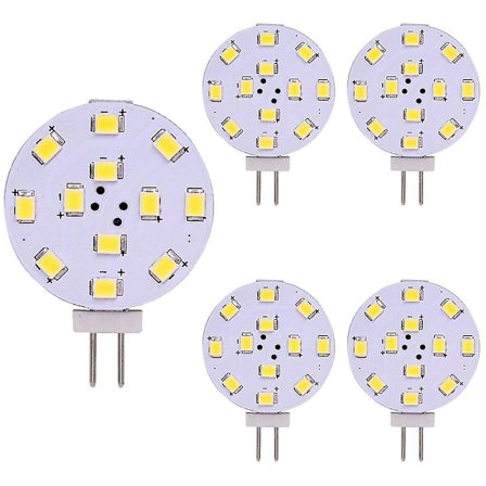 5 stk T10 G4 12 LED 3528 2W Mais LED Pære Dimbar
