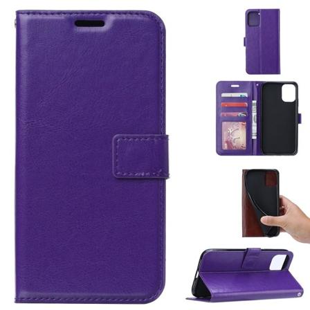 Samsung Galaxy A41 - Crazy Horse Plånboksfodral - Lila Purple Lila