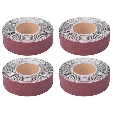 4 stk. slibebånd, indpakket i æske, blød smergelflise, tørslibning af metal, glas, træbearbejdning, sandpapir (LGL)