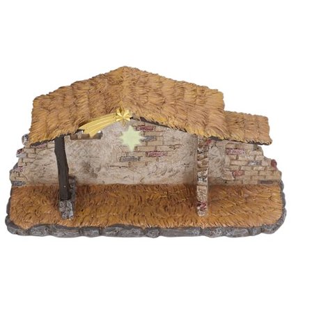 Fødselskirke Fine Levende Detaljer Julekrybbe Stall Statue for Ferie Skrivebordsdekorasjon Gaver