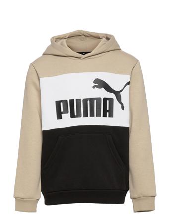 Ess+ Colorblock Hoodie Fl B Beige PUMA