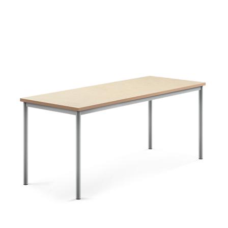 Tisch SONITUS, 1800x700x720 mm, Linoleum beige, alugrau
