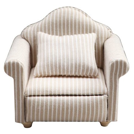 Lantlig stil fåtölj mini soffa dockhus miniatyr soffa och set trä simulering möbler flickors favoritgåva