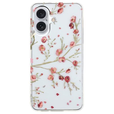 iPhone 16-etui med mønsterudskrivning Fleksibelt mobil cover - Blomst