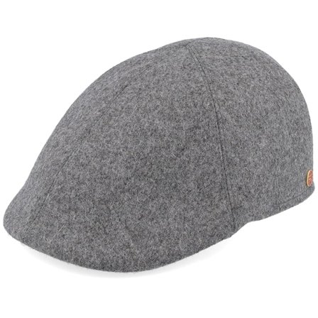 Mayser - Grey flatcap Czapka Z Daszkiem - Paddy Amaro Grey Flat Cap @ Hatstore