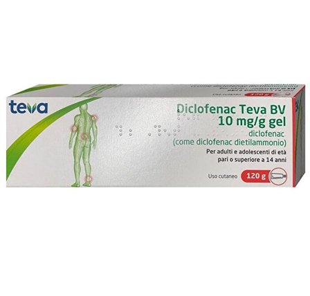 Diclofenac Teva 10mg/G Gel Dermatologico 60g