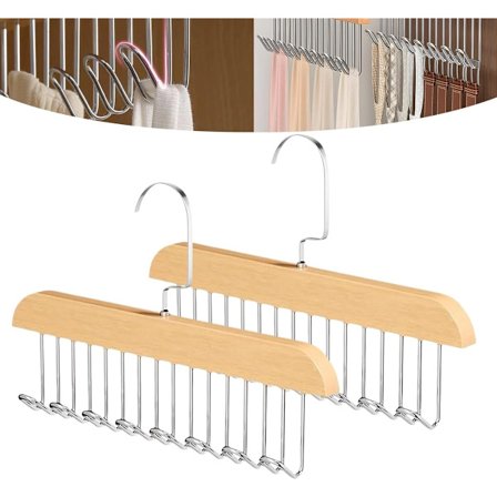 2 stk. - Bøjle - bælteholdere - tørklædestativ - bh-holdere - slipsbøjler til skabet