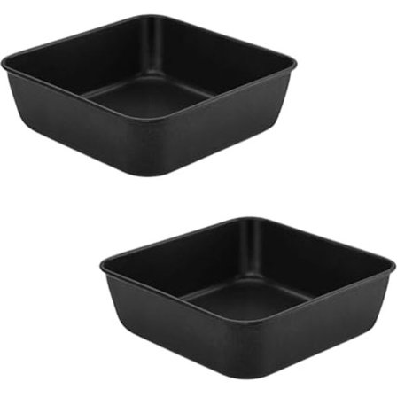 Lille firkantet bageform sæt med 2, non-stick, ideel til kage, brownies og snacks