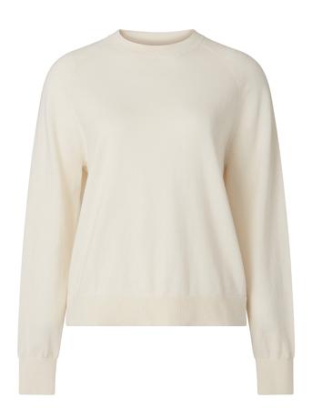 Freya Cotton/Cashmere Sweater Pullover Hvit Lexington Clothing*Betinget Tilbud