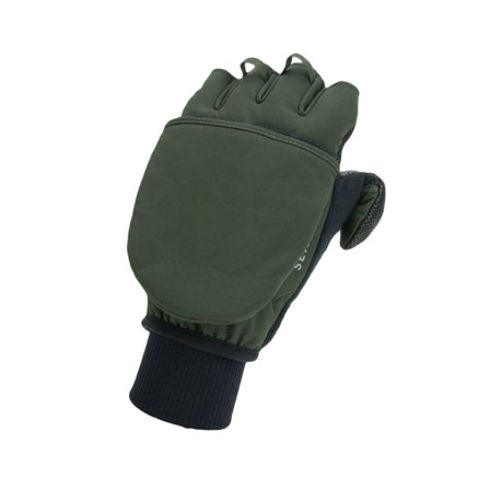 Sealskinz Windproof Cold Weather Convertible Mitt Men hiking gloves Green M