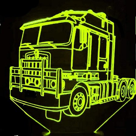 3D Lastebil Traktor Bil Nattlys Bordskrive Optisk Illusjon Lamper 7 Farge Skiftende Lys LED Bordlampe Jul Hjem Kjærlighet Bursdag Barn Kidsy Gave