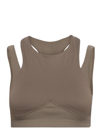 Studio Layered Bra Top Lingerie Bras & Tops Sports Bras - ALL Khakinvihreät Reebok Performance