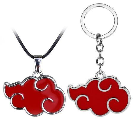 2 St Anime Naruto Akatsuki Halsband Legering Nyckelring Hänge
