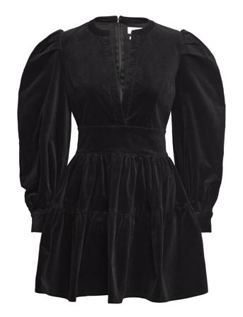 Isabella Corduroy Dress Dresses Party Dresses Svart Creative Collective*Betinget Tilbud