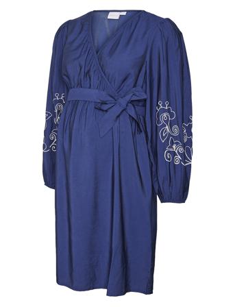 Mlnanaz Tess L/S Wo Abk Dress 2F Blue Mamalicious