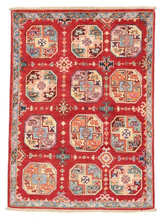Kazak Fine Tæppe 83X115 Mørkerød/Rød Carpetvista