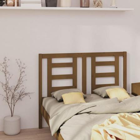 Vidaxl Sänggavel Honungsbrun 146x4x100 Cm Massiv Furu Brun