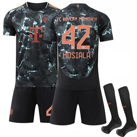 2024-2025 Bayern München Ude-Trikot til Børn med Strømper Nr. 42 Musiala 26