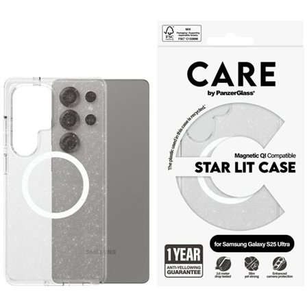 CARE by PanzerGlass Urban Combat StarLight White QI Case for Samsung Galaxy S25 Ultra - Transparent