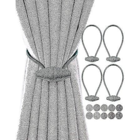 Magnetisk gardinbånd med oppgradert større magnet. 2-pakning 40 cm gardinholder