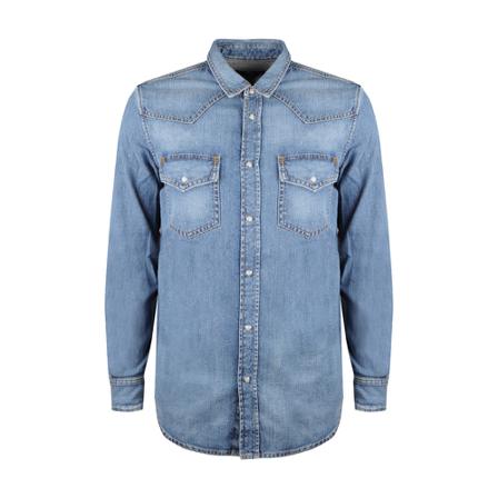 Diesel Long Sleeve Shirt D-East Blå, Herre Skjorter