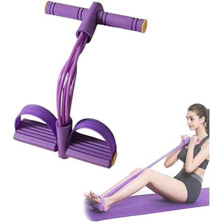 Multifunktionelt spændingsreb, 8-rørs elastiske trækbåndsmodstandsbånd til træning af hele kroppen, hjemmetræning for voksne