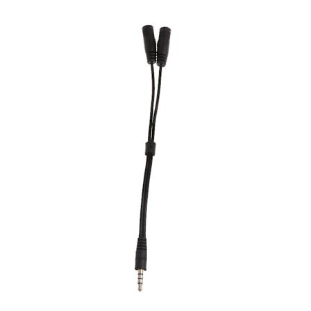 3,5 mm Stereo Audio 1 Hane Till 2 Hona Jack Hörlurar/Mic Y Splitter Adapterkabel