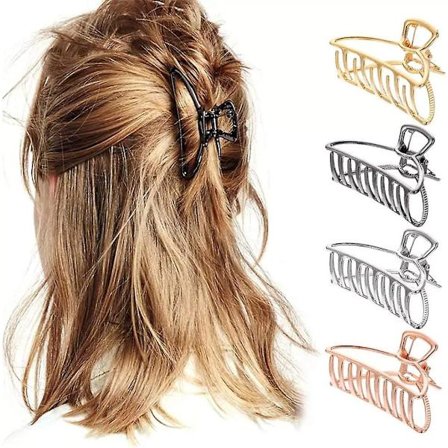 4-pakks metallhårklipp, sklisikre hårklipp for å holde håret