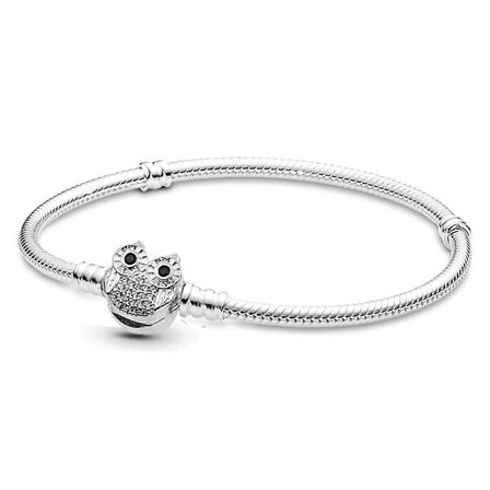 Söt Uggla & Snake Chain Charm Armband