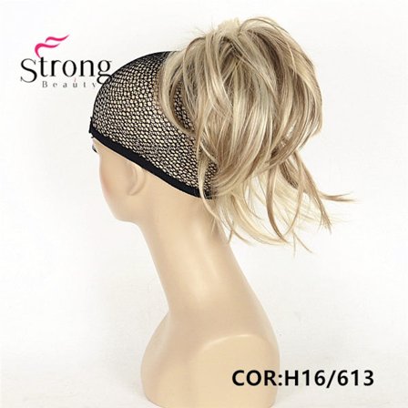 Hopeinen 10-12 tuuman lyhyt luonnollinen aaltoinen poninhäntähiustenpidennys, jossa on kynsipidike hiuslisäkkeellä VÄRIVALINTA