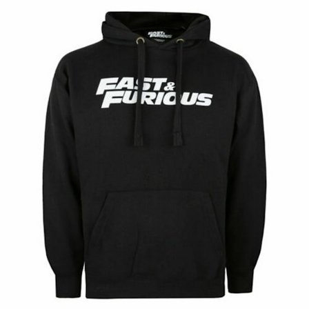 Fast & Furious Herr Logo Hoodie L Svart