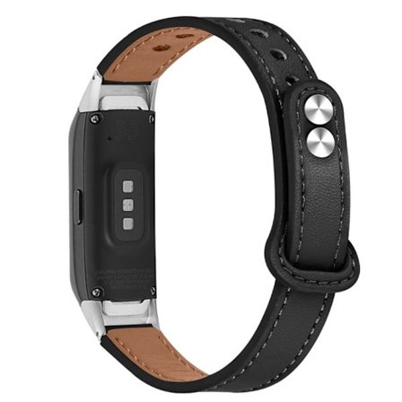 Samsung Galaxy Fit lehmännahkainen aito nahkaranneke - Musta