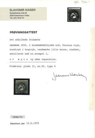 Danmark 1852 - AFA 2b - Stemplet - 43