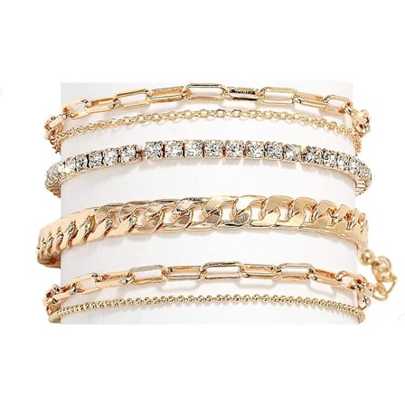 4-6 stk. Ankelkæde Sæt Til Kvinder Guld Boho Strand Ankelkæde Kæde Justerbar Fod Smykker Til Piger Ekstremt Enkel Stil