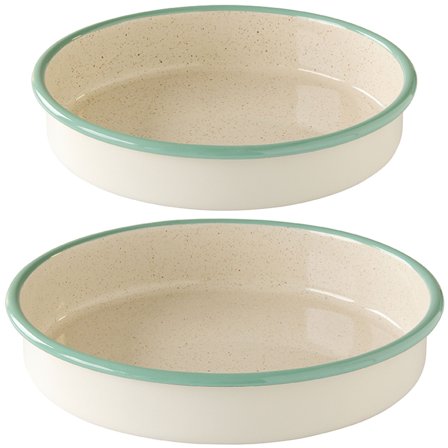 Kockums Jernverk Ildfaste former 24 + 28 cm, krem' - 'Cream lux