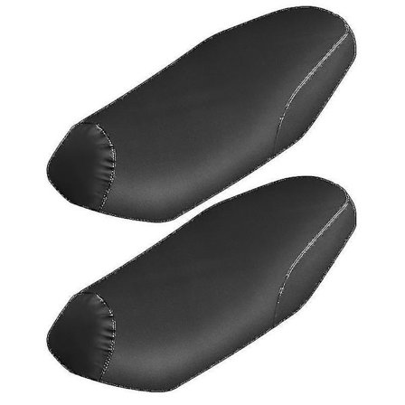 2 st Vattentät Motorcykel Elektrisk Fordon Läderdyna Kudde (svart)