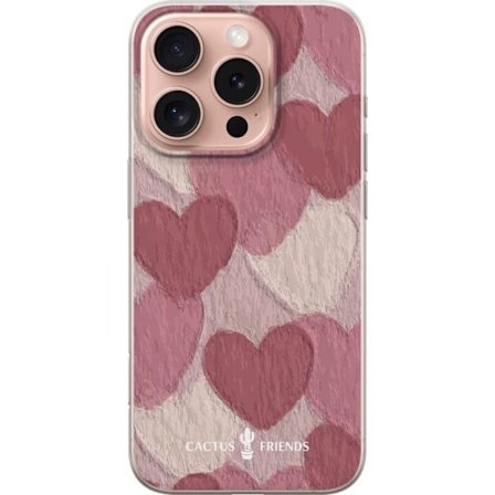 Kompatibel Mobilcover til Apple Apple iPhone 16 Pro Cactus and Friends - Blush Paper Hearts