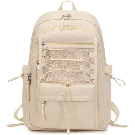 Laptop-ryggsekk for tenåringer, 15,6 tommers skole- og reiseveske - Søt, lett ryggsekk med håndlaget tau-design, unisex-gave til