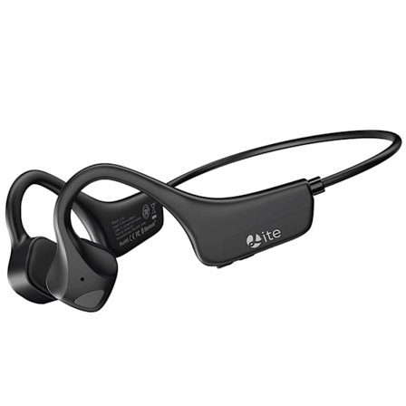 Bone Conduction Hörlurar Bluetooth, Trådlöst Open-Ear Headset med mikrofoner, Titan lätt svettbeständig, svara på telefonsamtal Sports Earpho