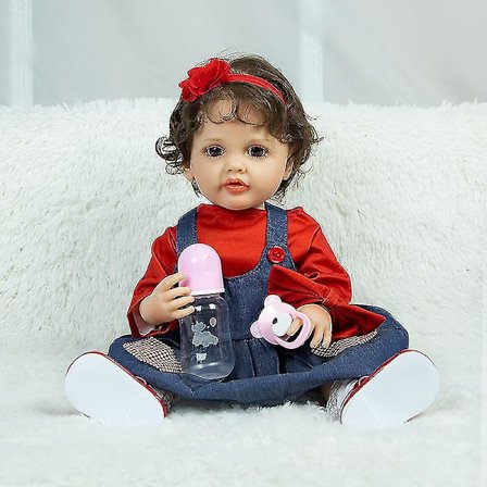 22 tum 55 cm silikon Body Fidget Toys Reborn Baby Dolls Naturtrogna Newborn Baby Doll Barn för barnens dag Presentleksak