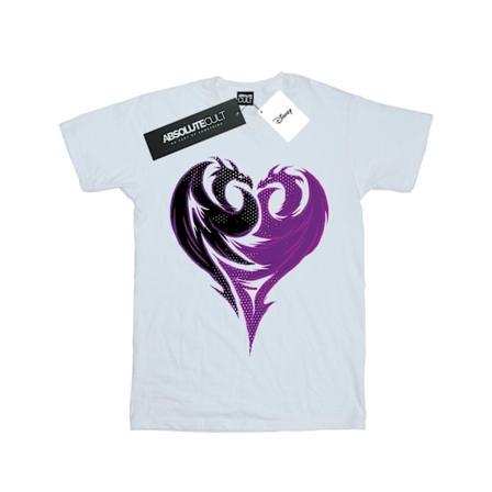 Disney Dam/Kvinnor The Descendants Dragon Heart Bomull Boyfriend T-Shirt White 3XL